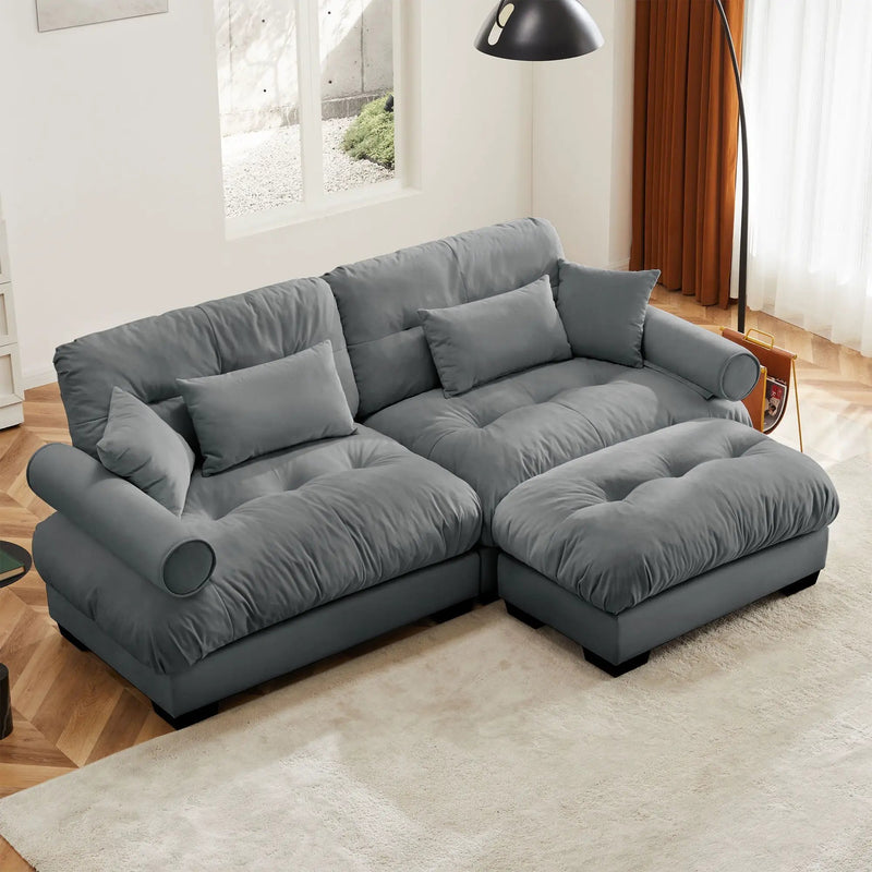 Super Comfort Oversized Modular Sectional Sofa With Movable Ottoman by Unique Piece Furniture