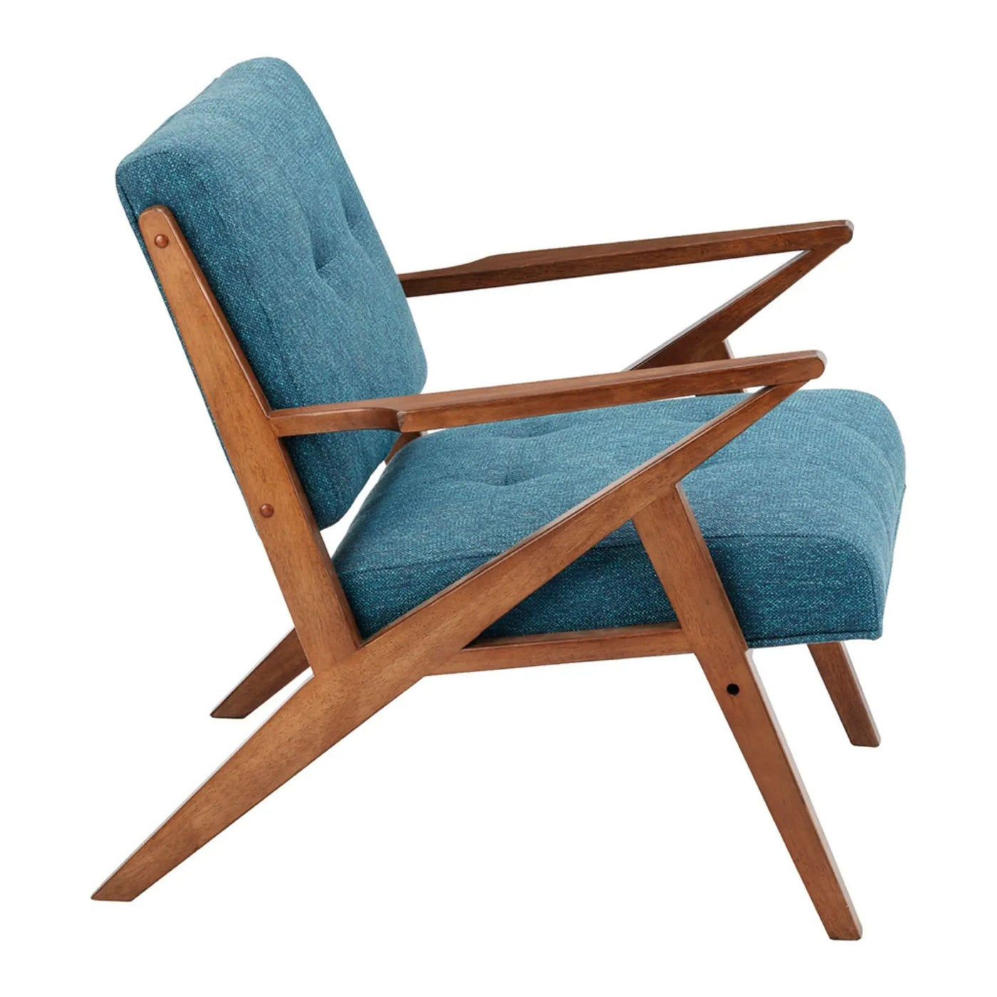 Lounge Chair With Tufted Upholstery And Solid Frame by HouseOfZazla