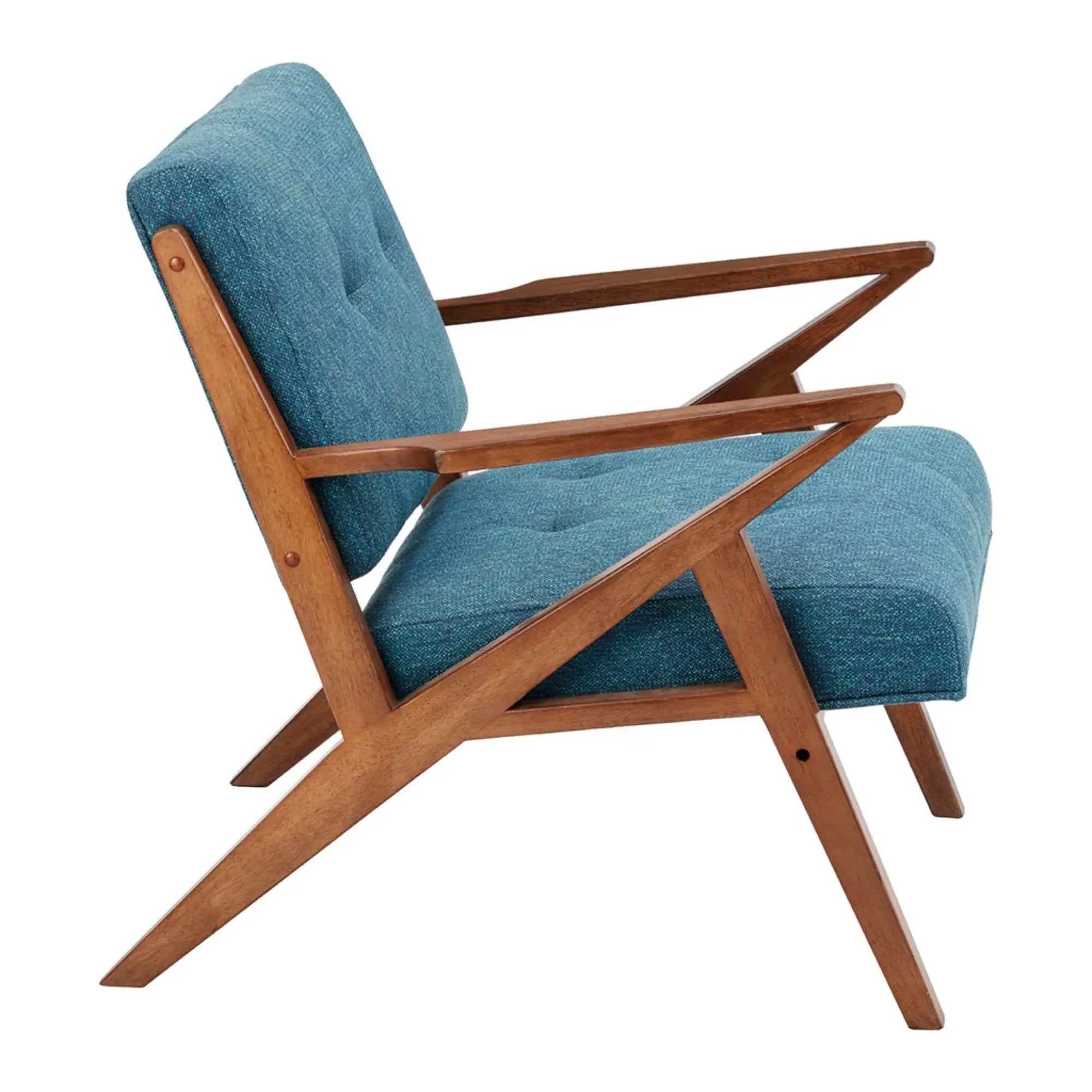 Lounge Chair With Tufted Upholstery And Solid Frame by HouseOfZazla