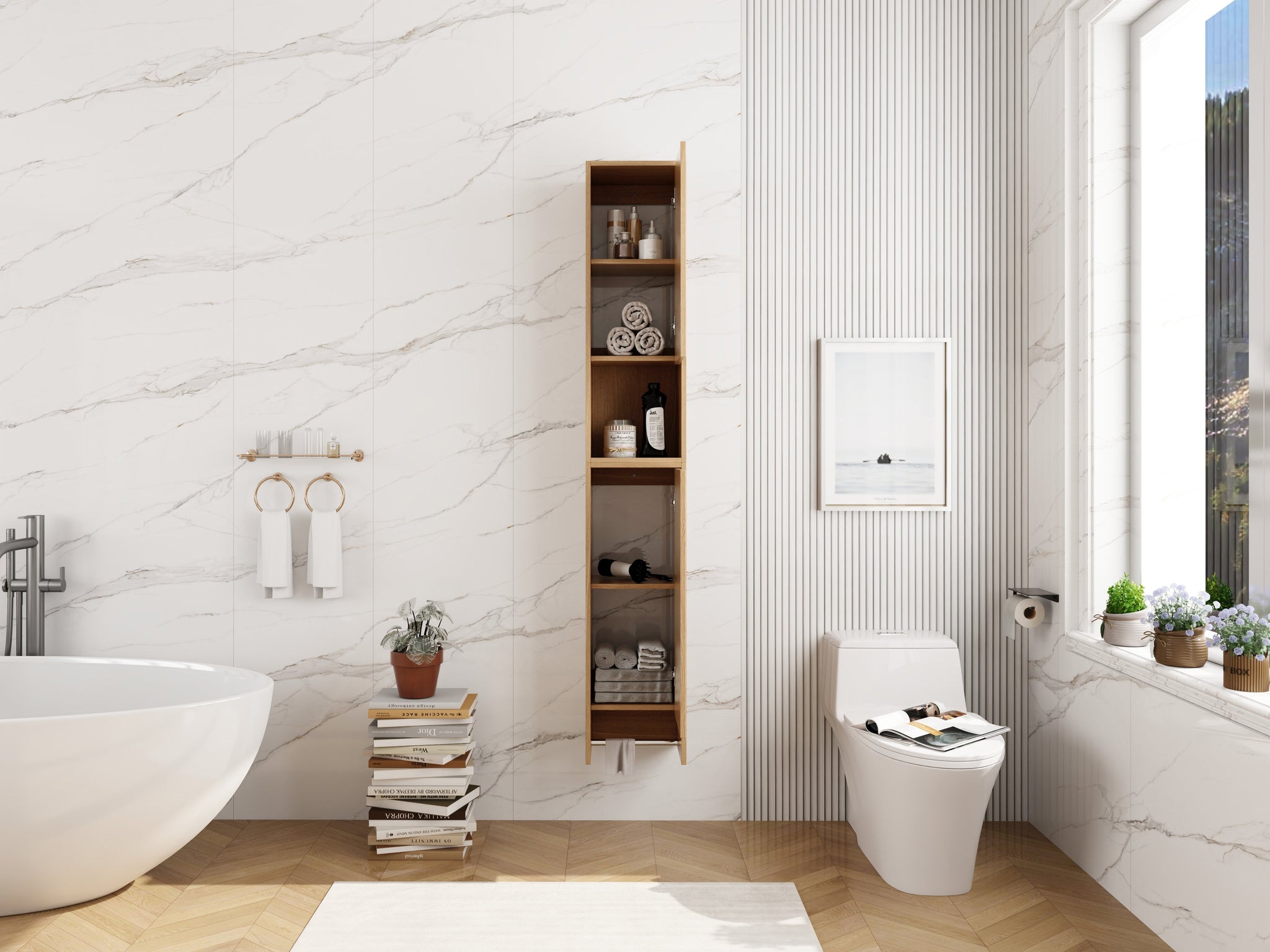 24 Inch Wall-Mounted Side Cabinet Combination by HouseOfZazla