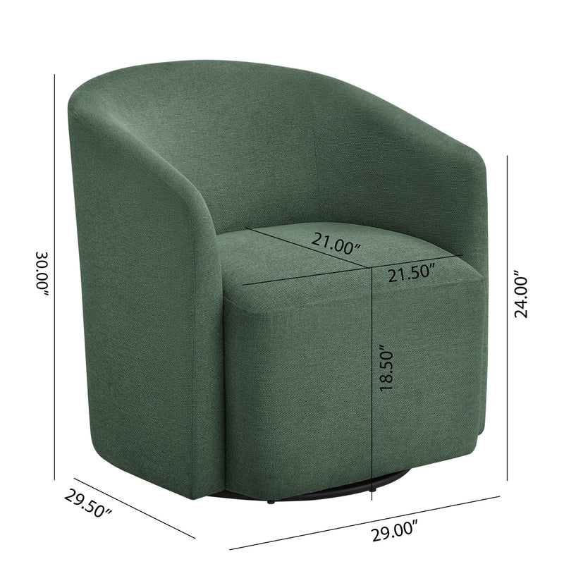 Ardena - Modern Swivel Barrel Chair by HouseOfZazla