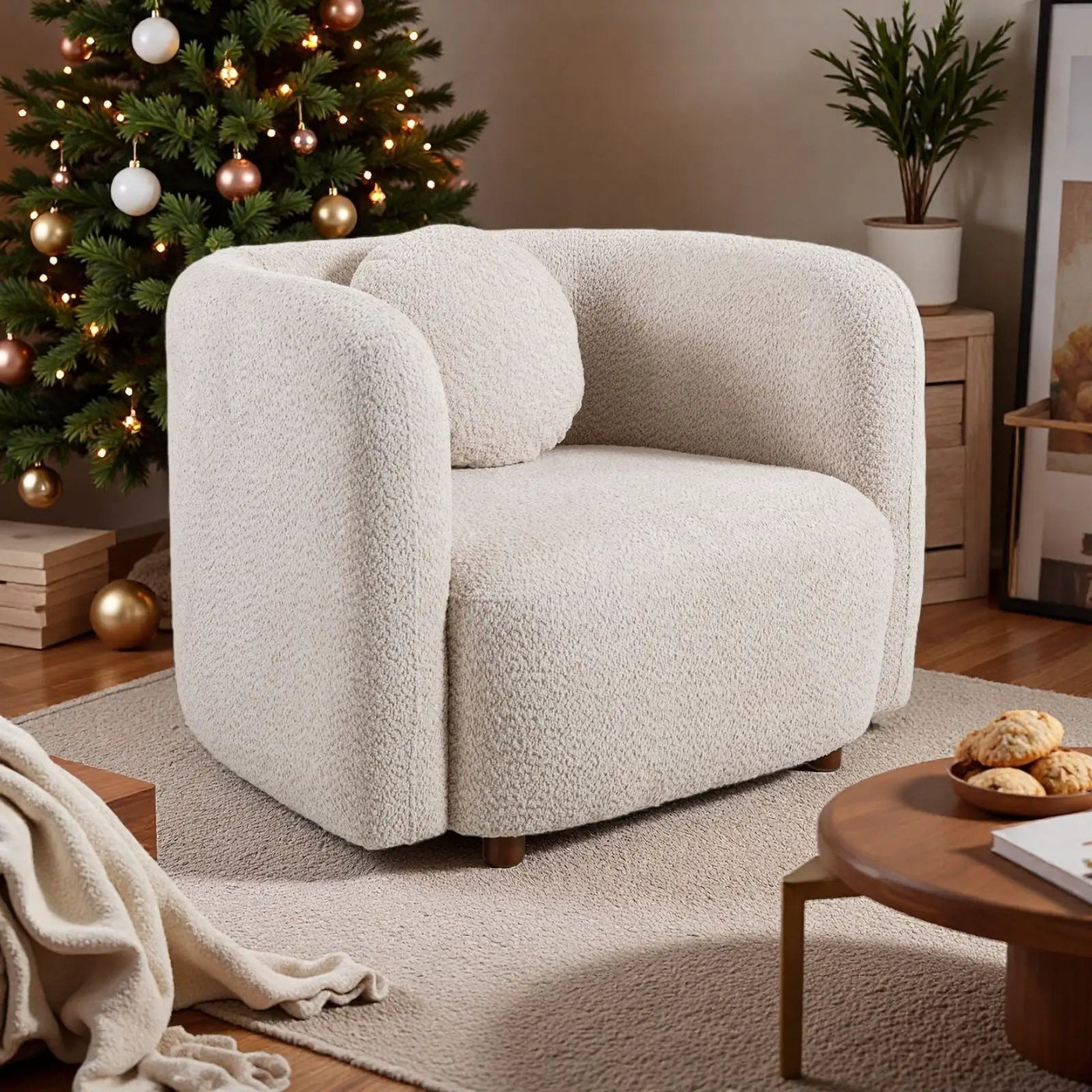Japandi Style Accent Square Chair by Unique Piece Furniture