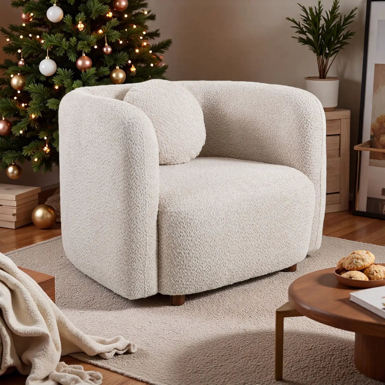 Japandi Style Accent Square Chair by Unique Piece Furniture