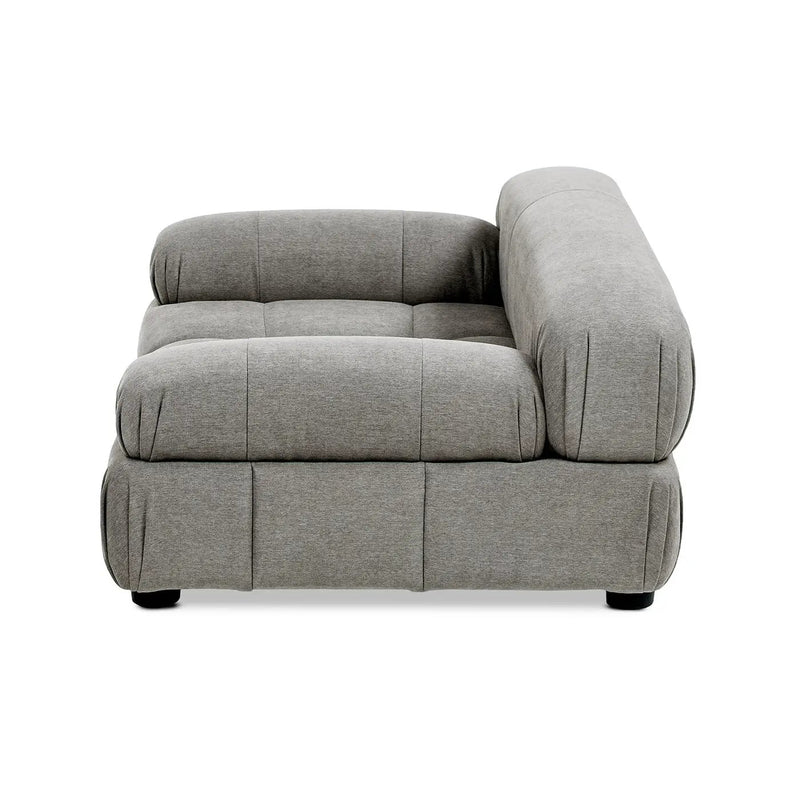 Marcel Upholstered Modern Pet Bed, Small to Medium Dog or Cat Uptown Gray Performance Velvet by HouseOfZazla