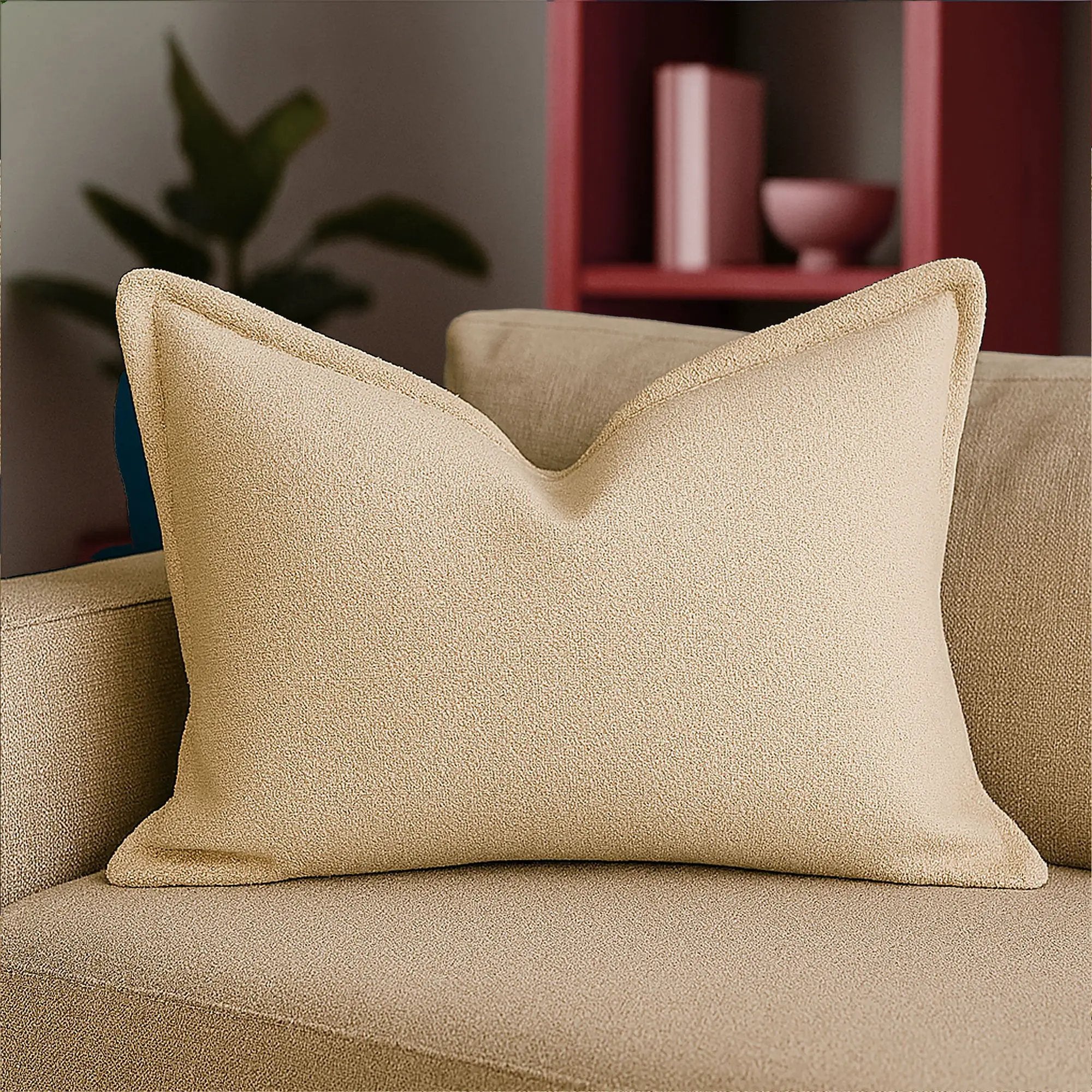 Homey Cozy - Comfort Textured Throw Pillow - Ivory by Unique Piece Furniture