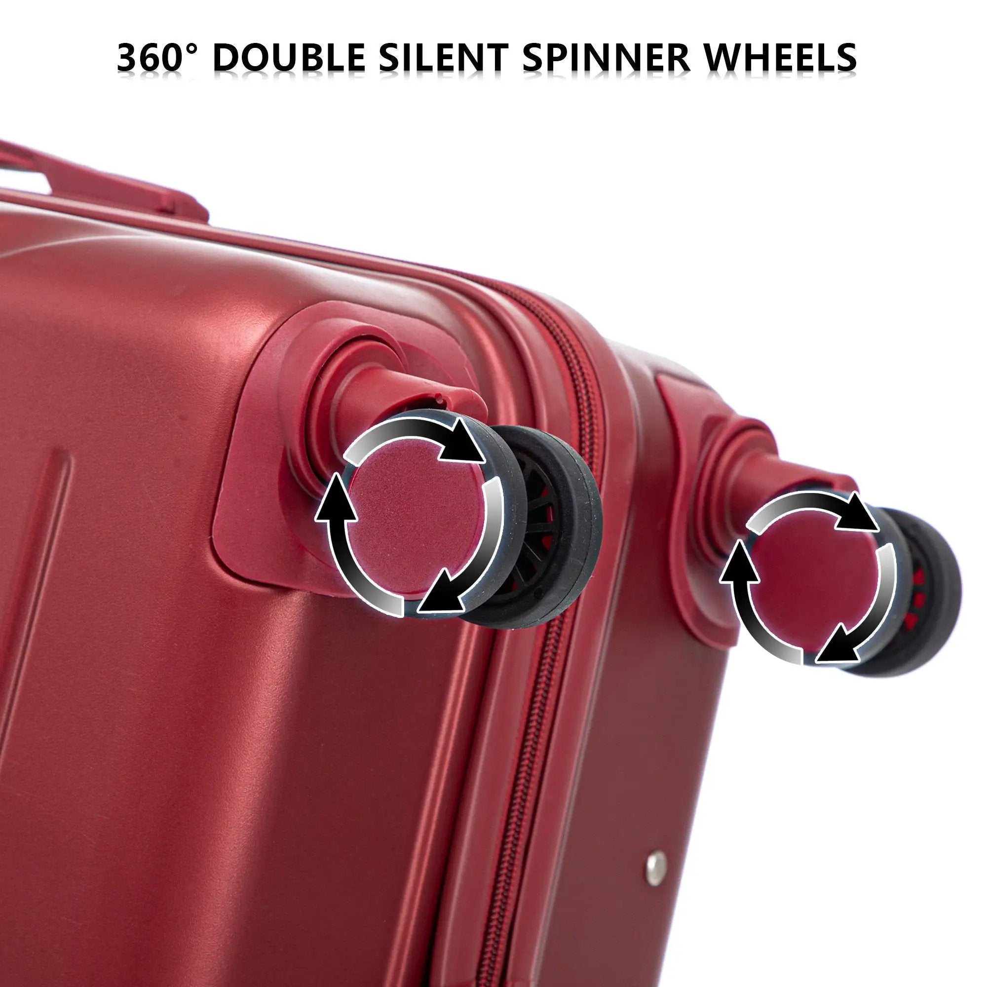 3 Pieces Set 20" / 24" / 28" Spinner Wheel Luggage With Combination Lock by HouseOfZazla