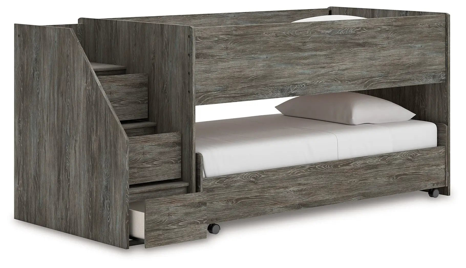Frandern - Twin Over Twin Loft Bed - Gray by Unique Piece Furniture