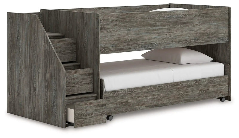 Frandern - Twin Over Twin Loft Bed - Gray by Unique Piece Furniture