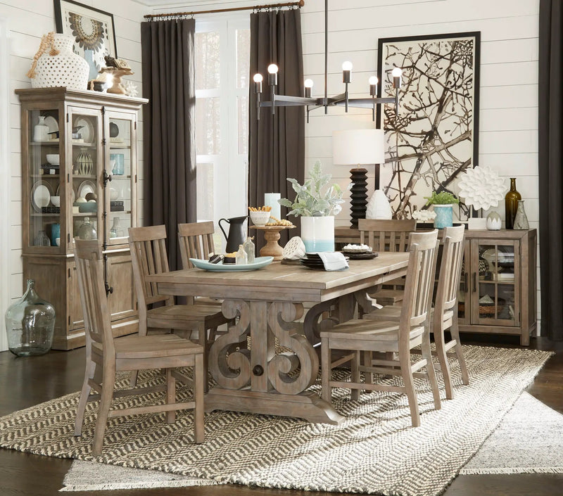 Tinley Park - Buffet Curio Cabinet - Dove Tail Gray by Unique Piece Furniture