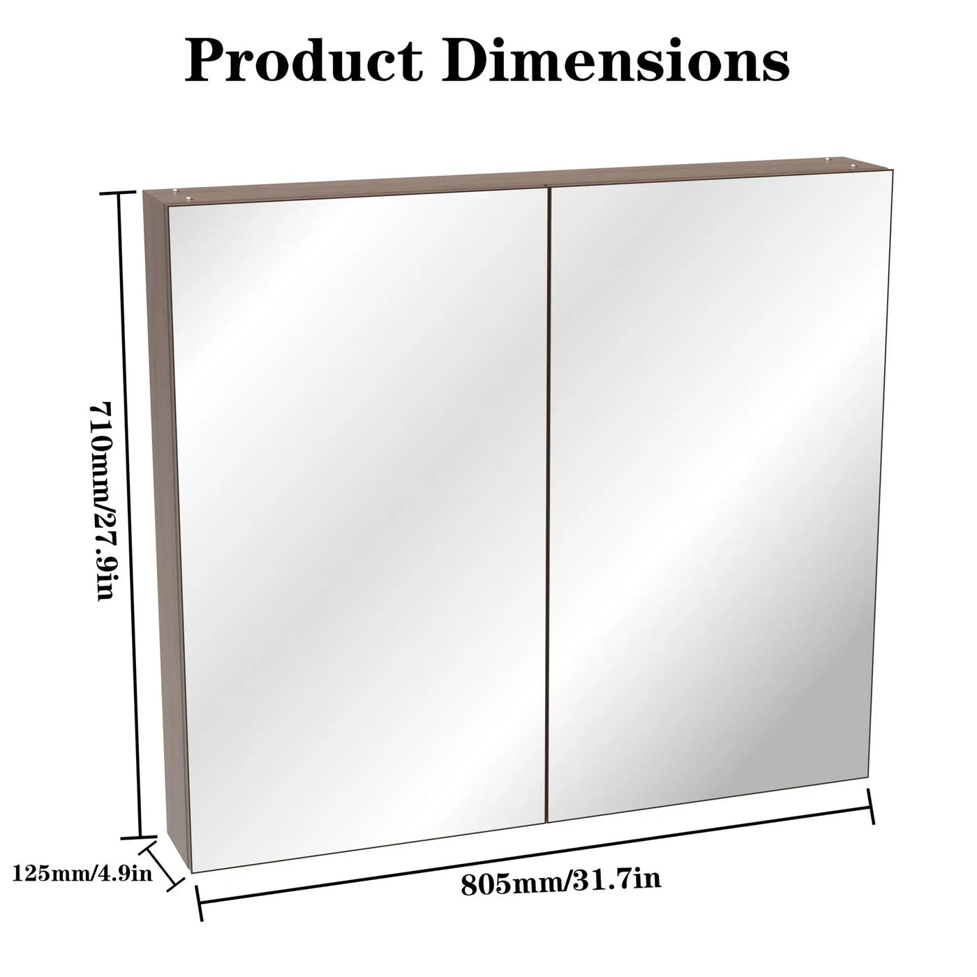Medicine Cabinet, Wall Mounted Bathroom Mirror With Storage by Unique Piece Furniture