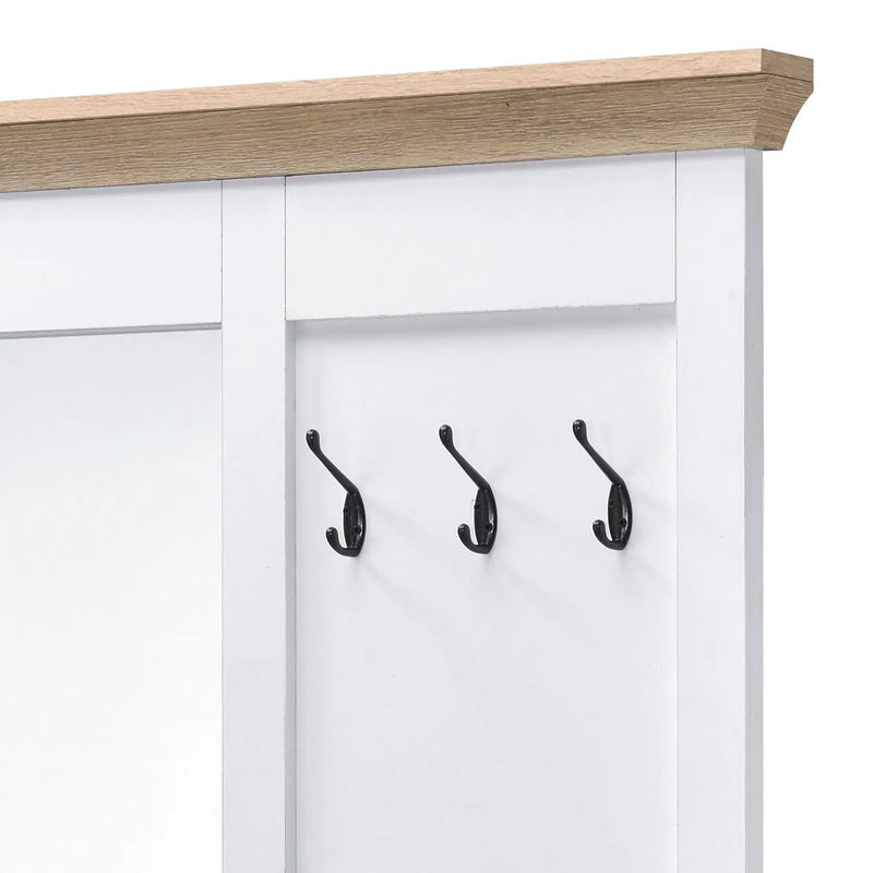 Melati - Hall Tree - Light Oak / White by Unique Piece Furniture