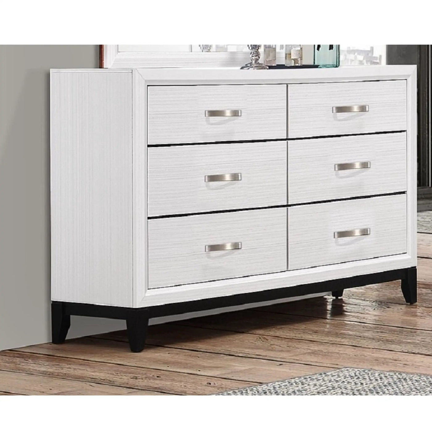 Contemporary 6 Drawer Dresser With Handles by Unique Piece Furniture