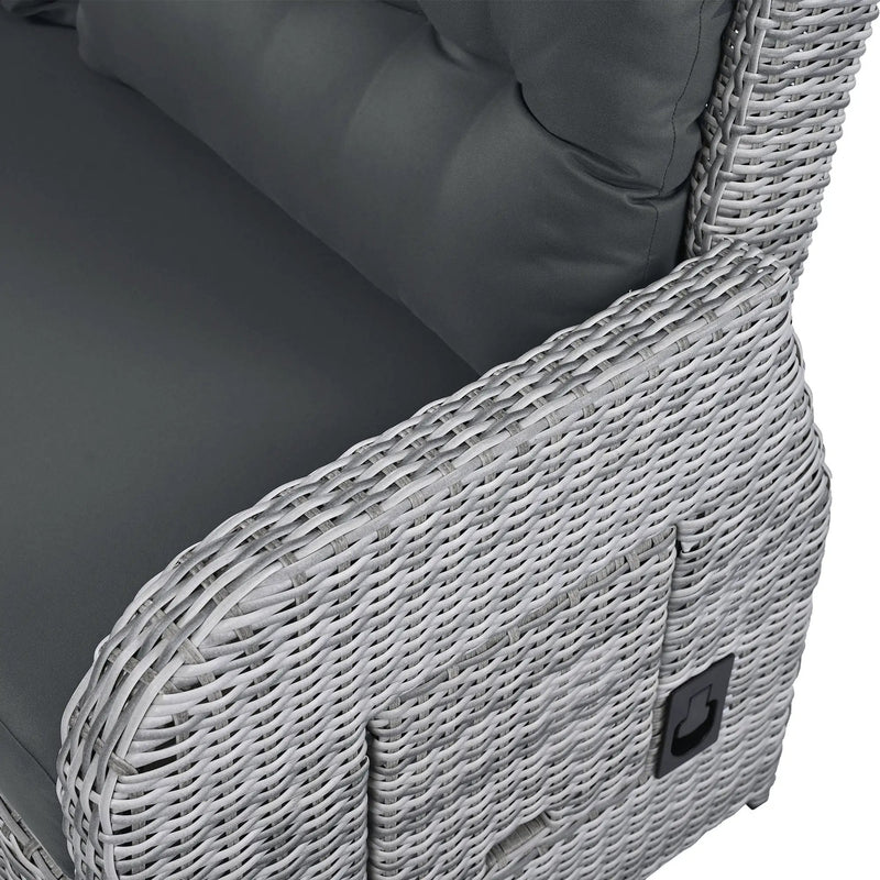 Outdoor Furniture Set Patio Rattan with Recliners and Tables by HouseOfZazla