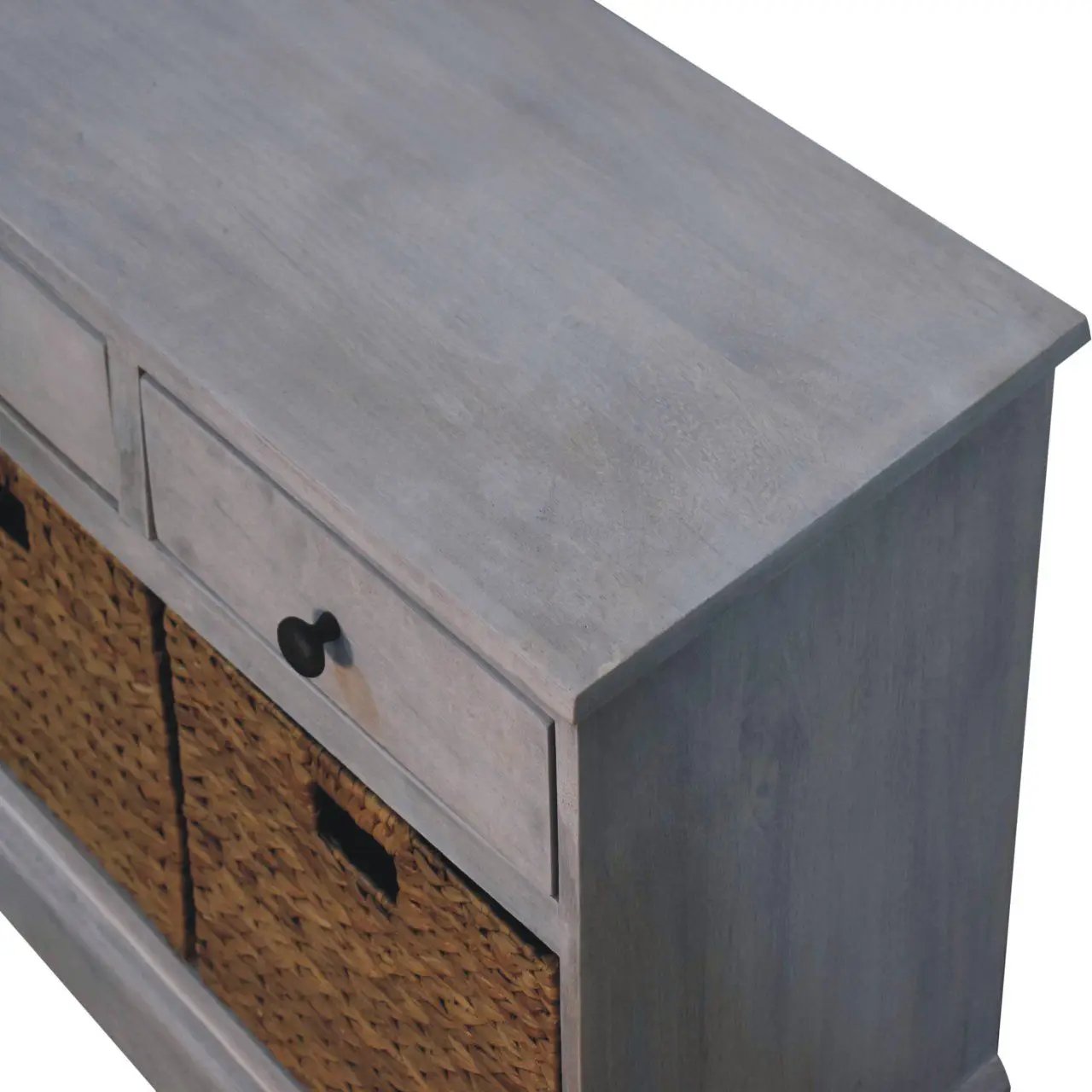 Basket Storage Cabinet - Gray Ash by Unique Piece Furniture
