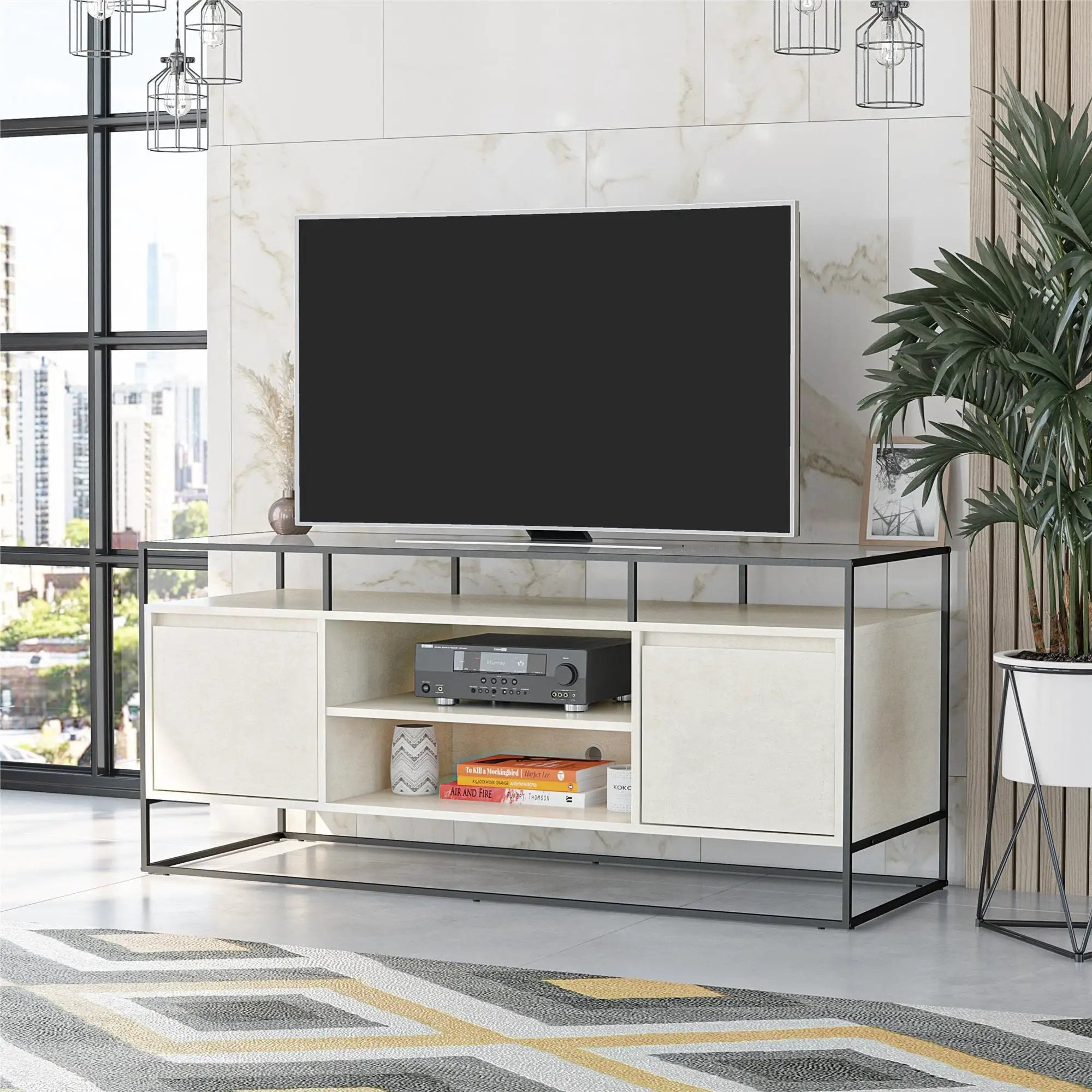 Camley - Media Console TV Stand - White by Unique Piece Furniture