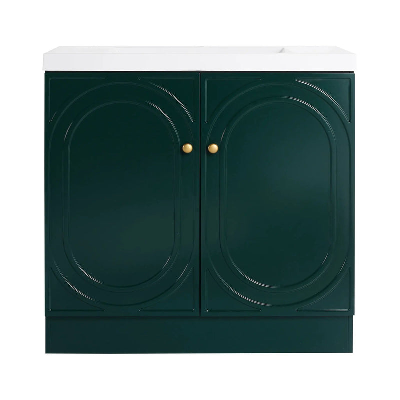 Contemporary Freestanding Bathroom Vanity With Resin Sink & Soft-Close Cabinet Doors by Unique Piece Furniture