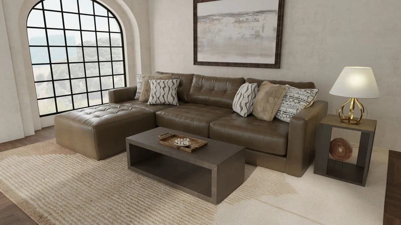 Siena - 4 Piece Modular Sectional With Cuddler Seat Cushions And Included Accent Pillows - Chocolate by Unique Piece Furniture