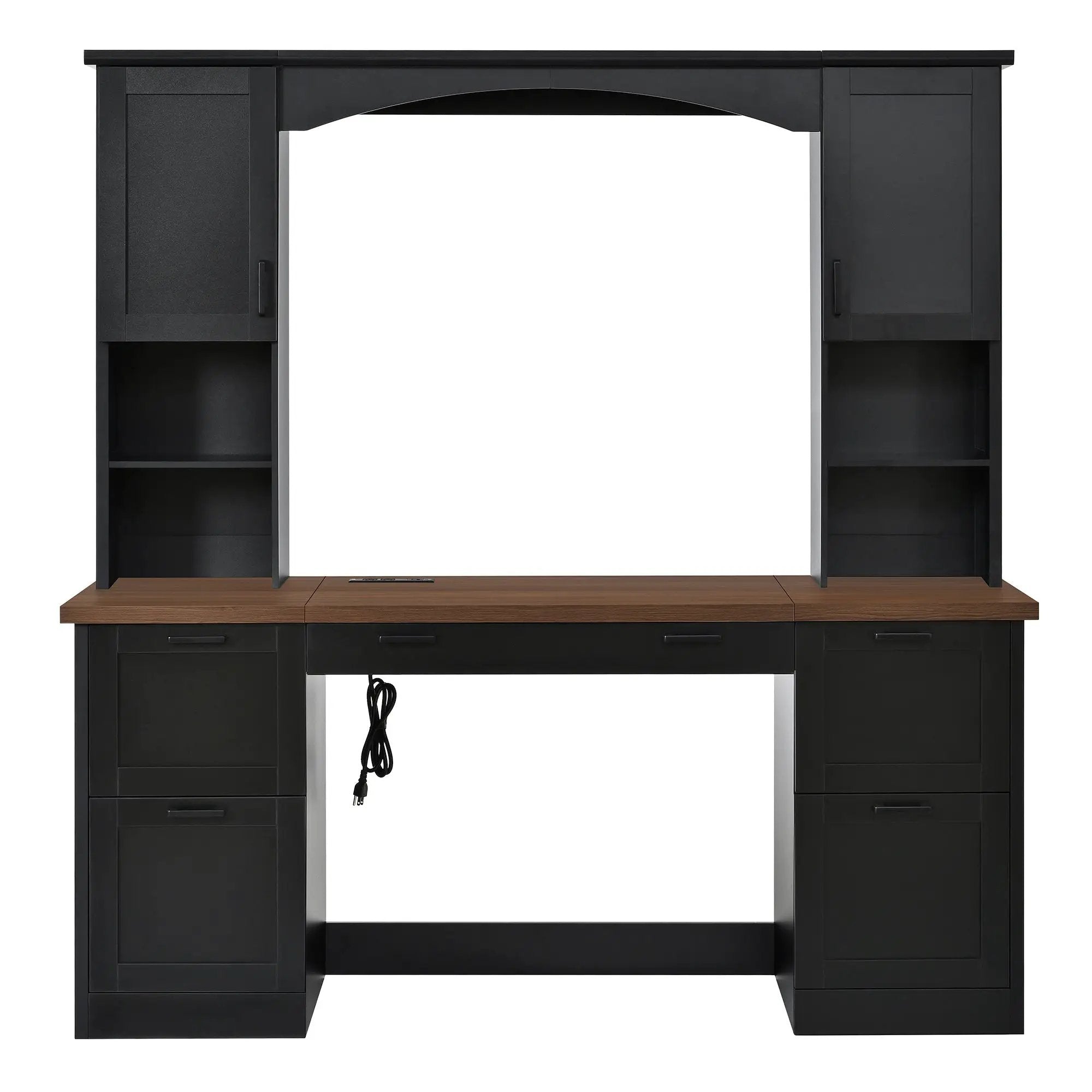 ON-Trend Farmhouse Arched Computer Desk with Hutch by HouseOfZazla