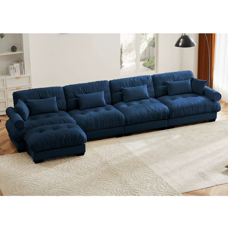 Super Comfort Oversized Modular Sectional Sofa With Movable Ottoman by Unique Piece Furniture