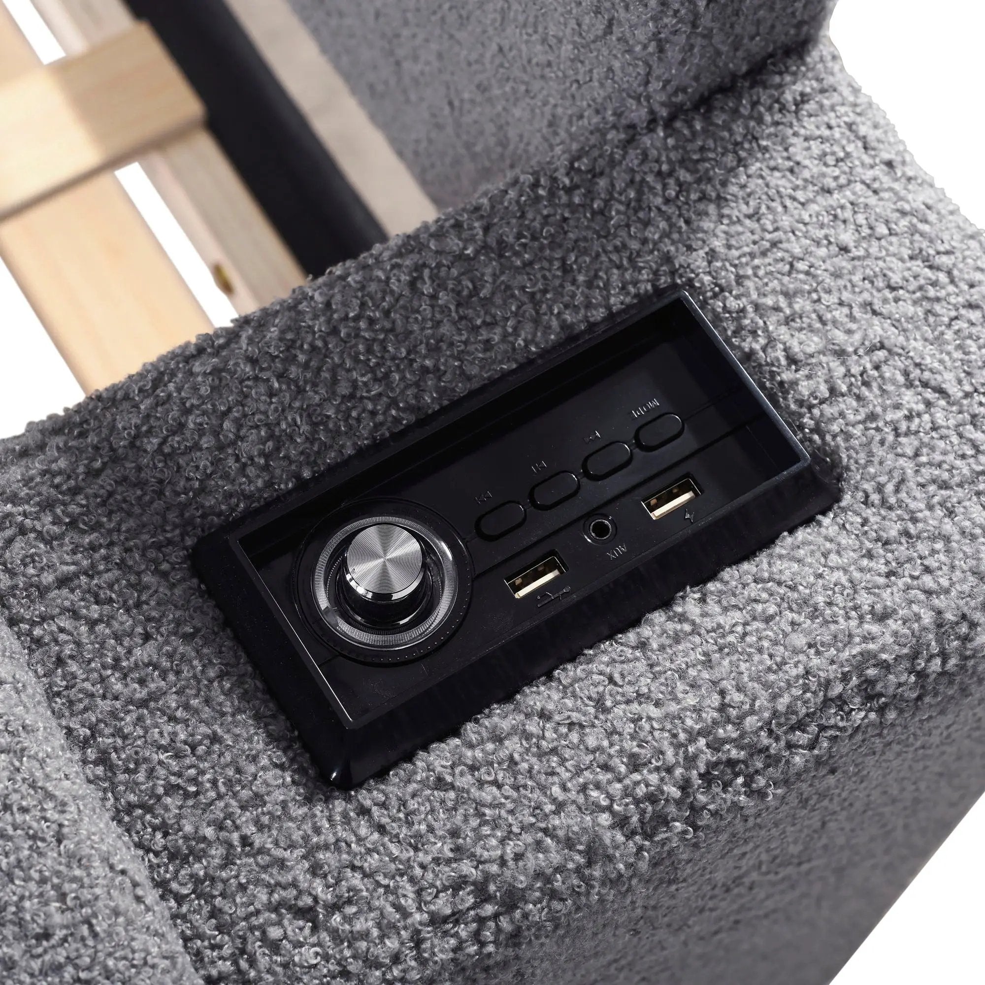 Upholstered Daybed With Storage Armrests, Trundle And Latest Integrated tooth Audio System by HouseOfZazla