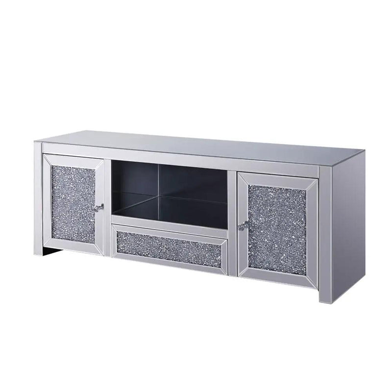 Noralie - TV Stand - Mirrored & Faux Diamonds by Unique Piece Furniture