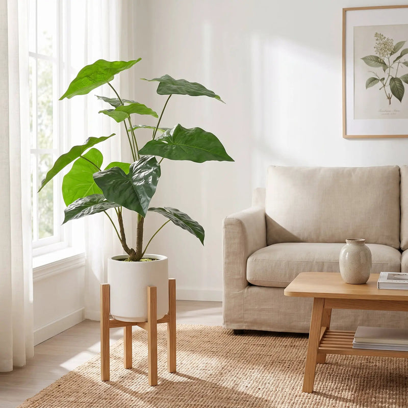 30'' Artificial Tropical Alocasia Leaf Plant by HouseOfZazla