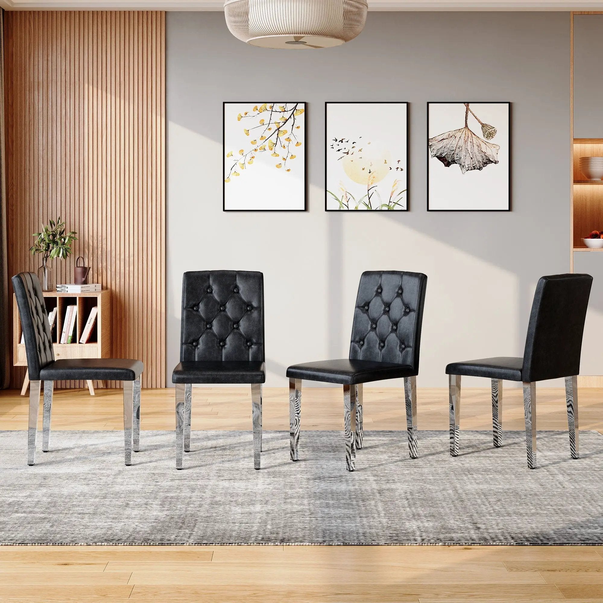 Dining Chairs With Ergonomic Buckle Backrest For Home by Unique Piece Furniture