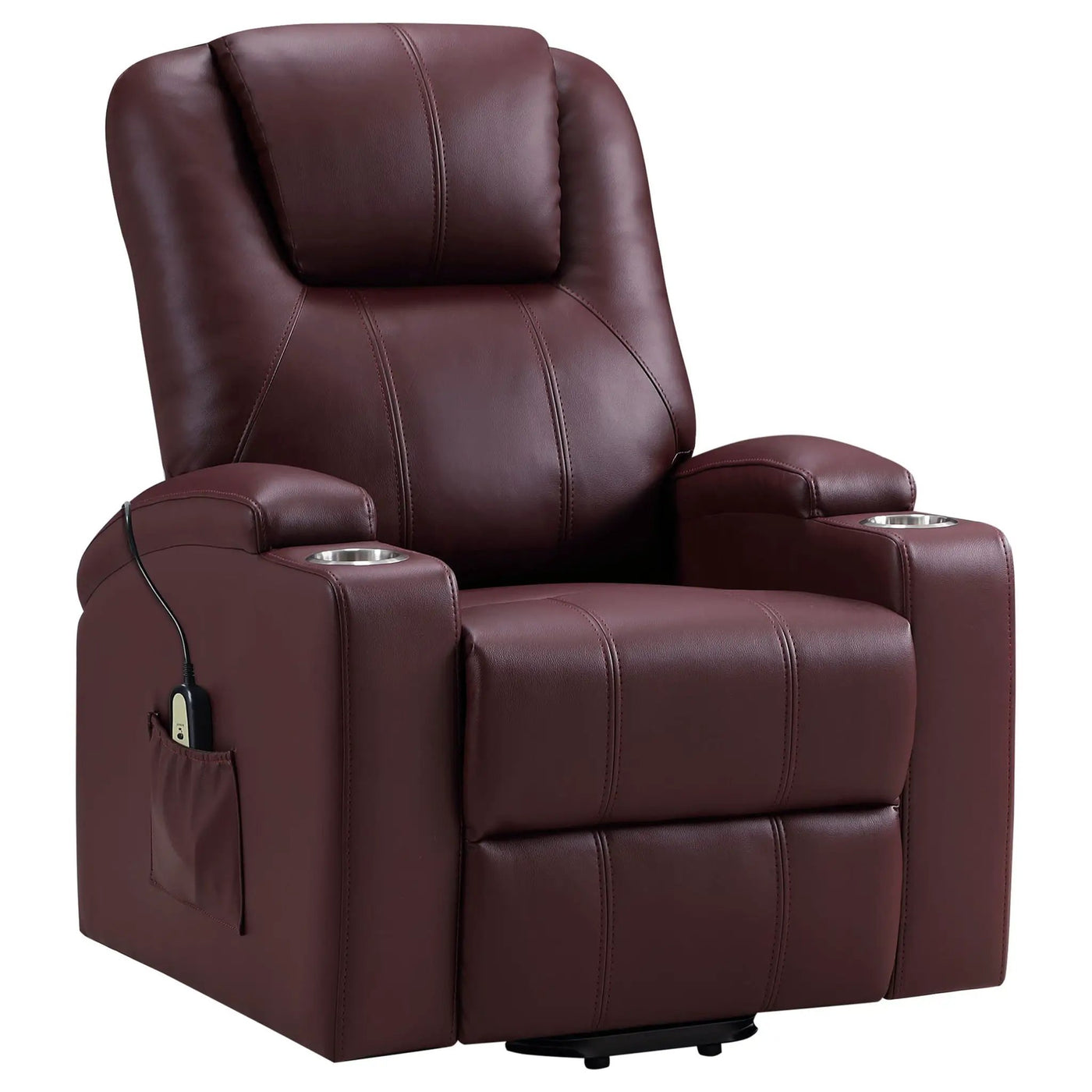 Macklin - Power Lift Massage Recliner With Heat And Dual Cupholders by Unique Piece Furniture