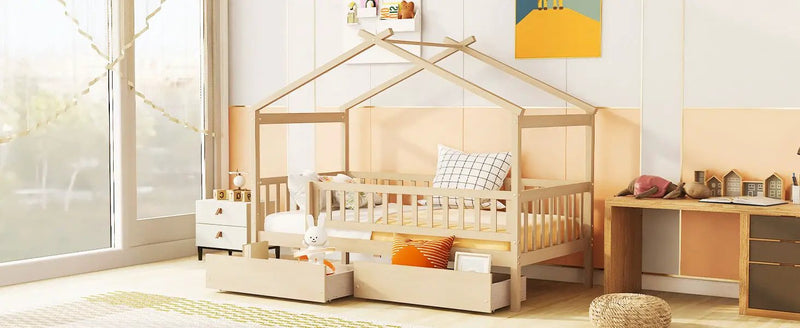 House Bed With 2 Drawers by HouseOfZazla