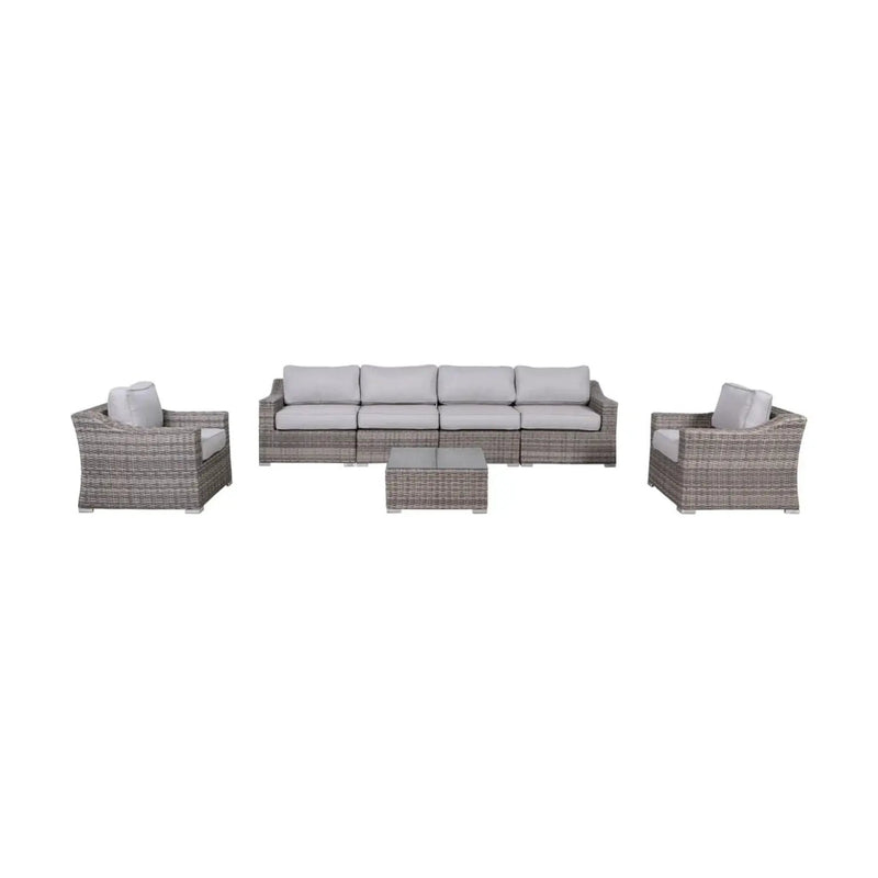 Outdoor Wicker Conversation Set With Cushions, All Weather by HouseOfZazla