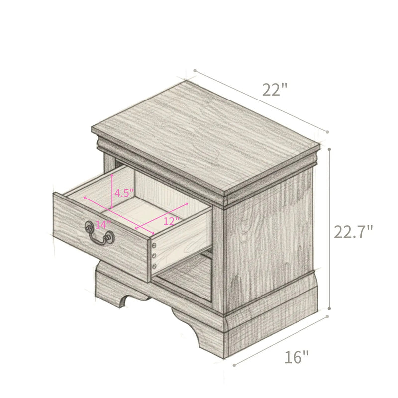 Nightstand With 2 Drawers by Unique Piece Furniture