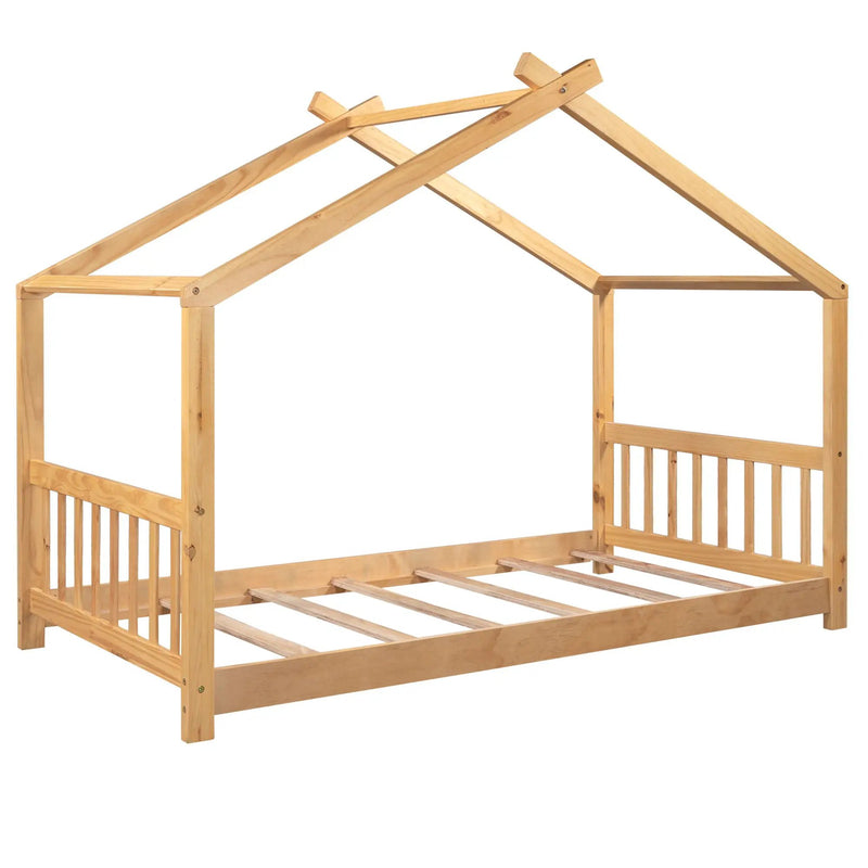 House Platform Bed With Headboard And Footboard, Roof Design by Unique Piece Furniture
