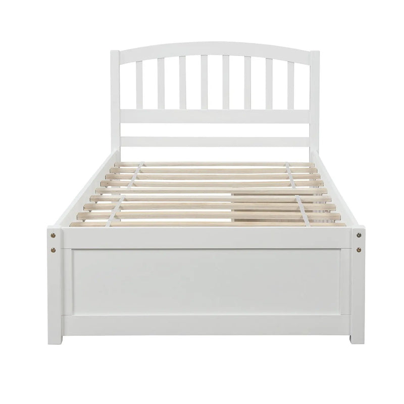 Platform Storage Bed Wood Bed Frame With Two Drawers And Headboard by HouseOfZazla