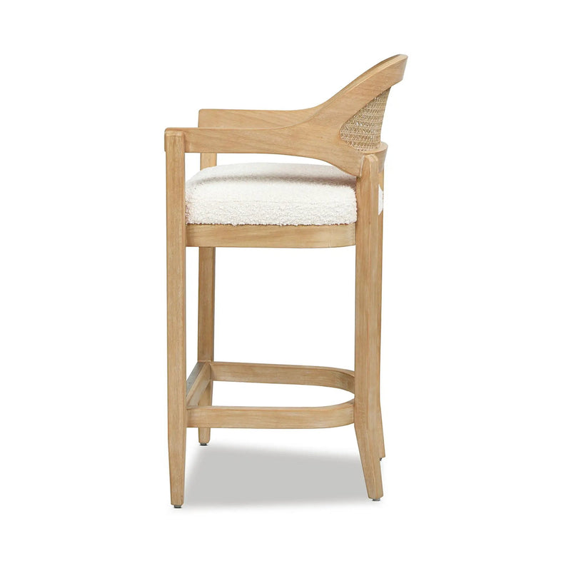 Americana - Mid-Century Modern Cane Back Counter Stool by HouseOfZazla