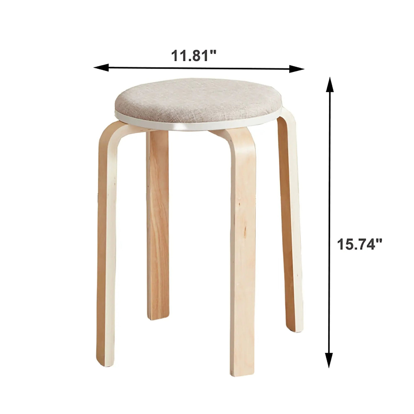Stackable Round Backless Stools (Set of 4) by HouseOfZazla