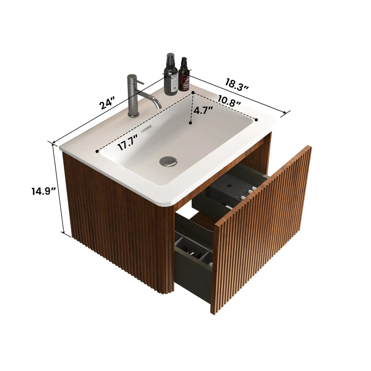 Etna 24" Striped Bathroom Vanity by HouseOfZazla