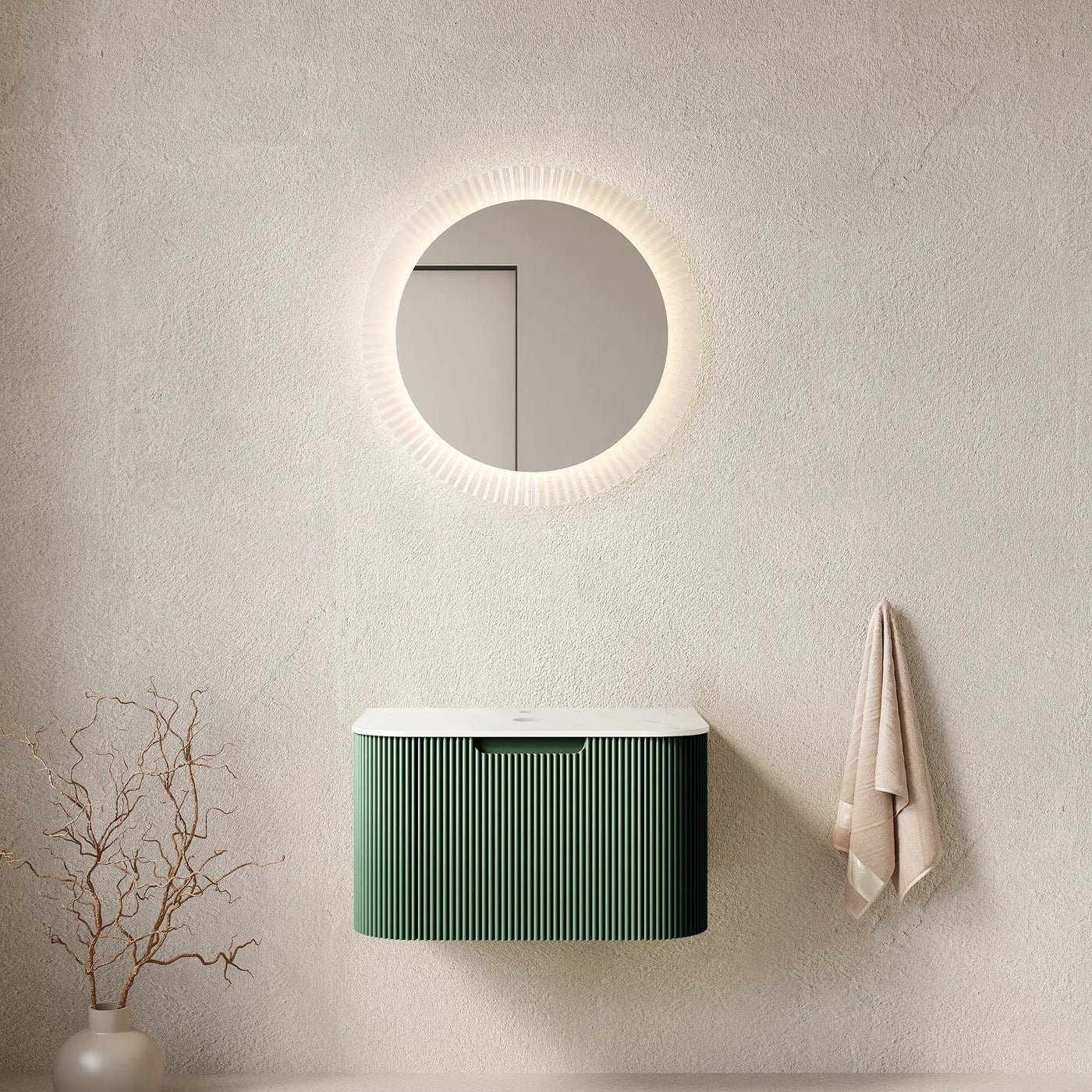 DINA 24'' Wall Mounted Plywood Cabinet with Carrara by HouseOfZazla