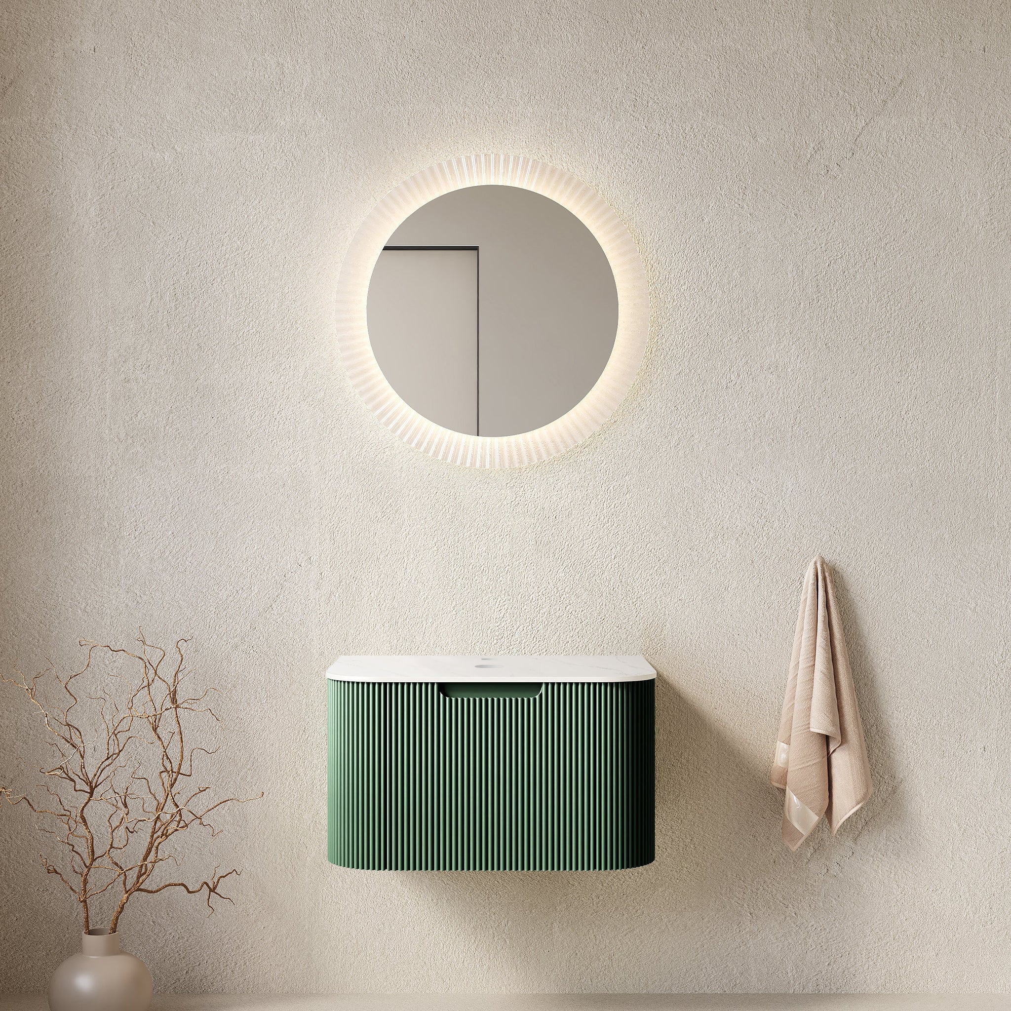 DINA 24'' Wall Mounted Plywood Cabinet with Carrara by HouseOfZazla