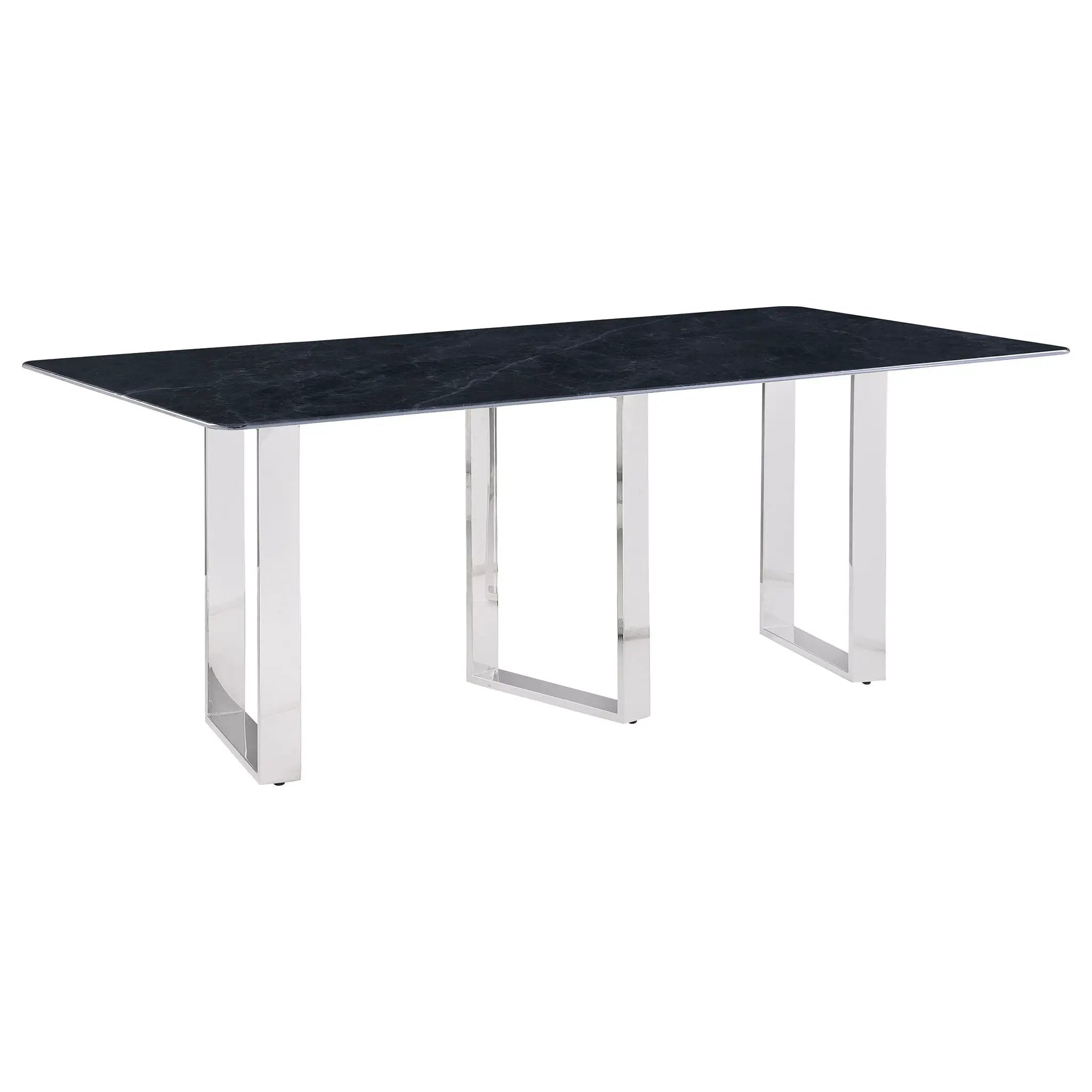 Desden 79-inch Rectangular Sintered Stone Dining Table Grey by Unique Piece Furniture