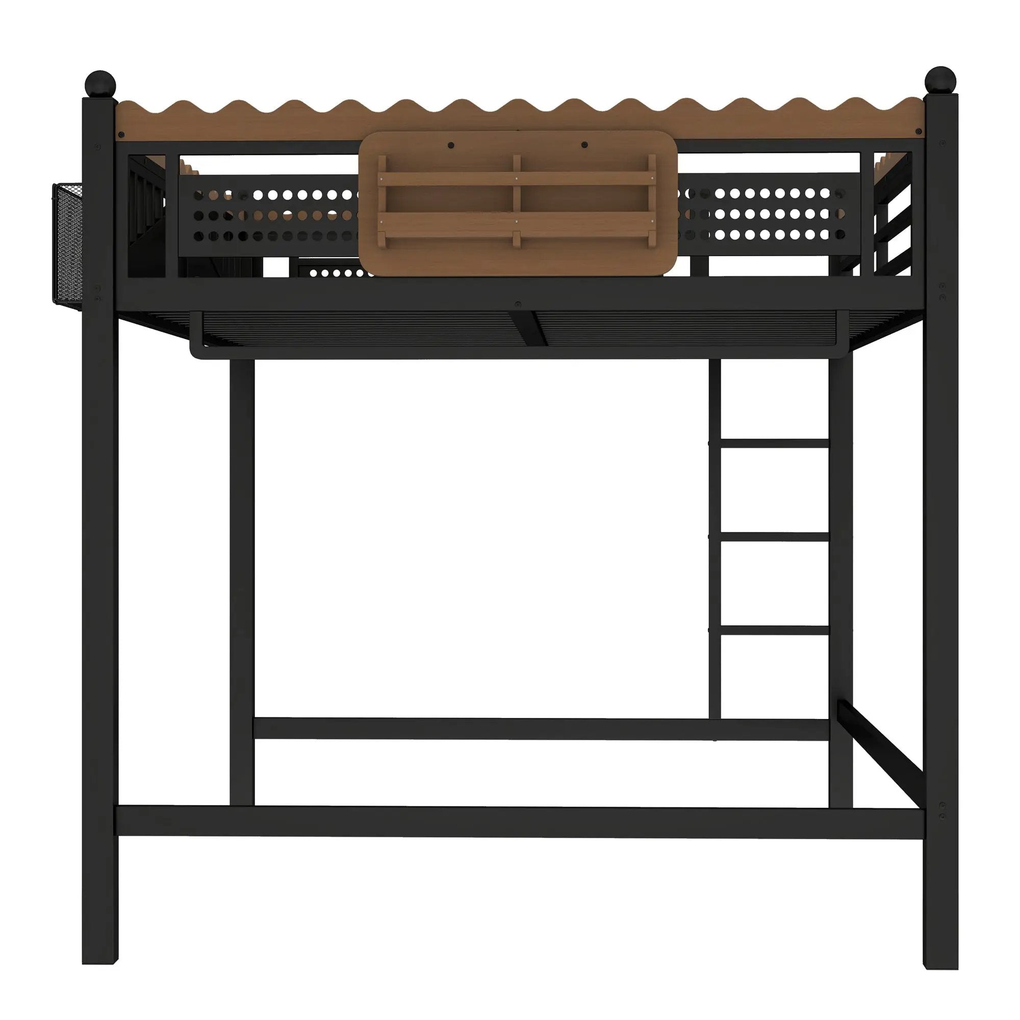 Queen Size Loft Bed with Ladders and Storage by HouseOfZazla