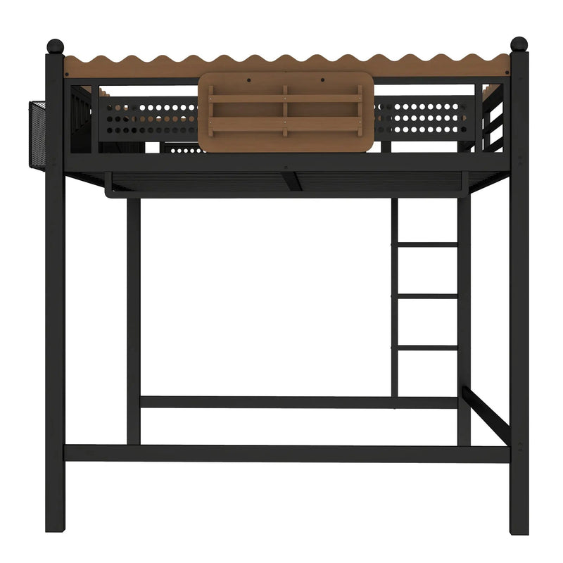 Queen Size Loft Bed with Ladders and Storage by HouseOfZazla
