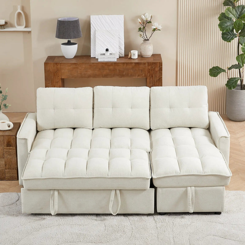 71.3" Reclining Sofa Bed with USB Ports by HouseOfZazla
