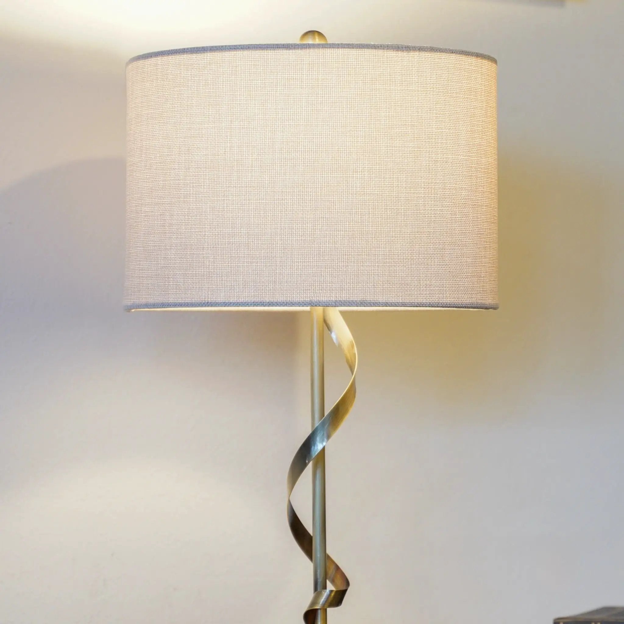 Nightstand Desk Lamp With Twisted Base - White by HouseOfZazla