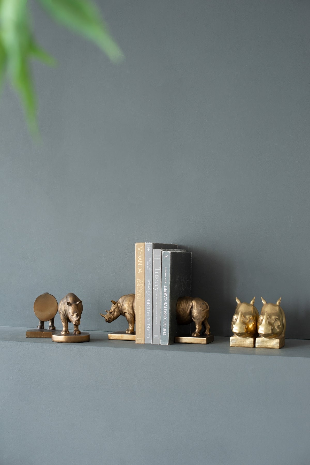 Set of 2 Rhino Bronze Bookends by HouseOfZazla