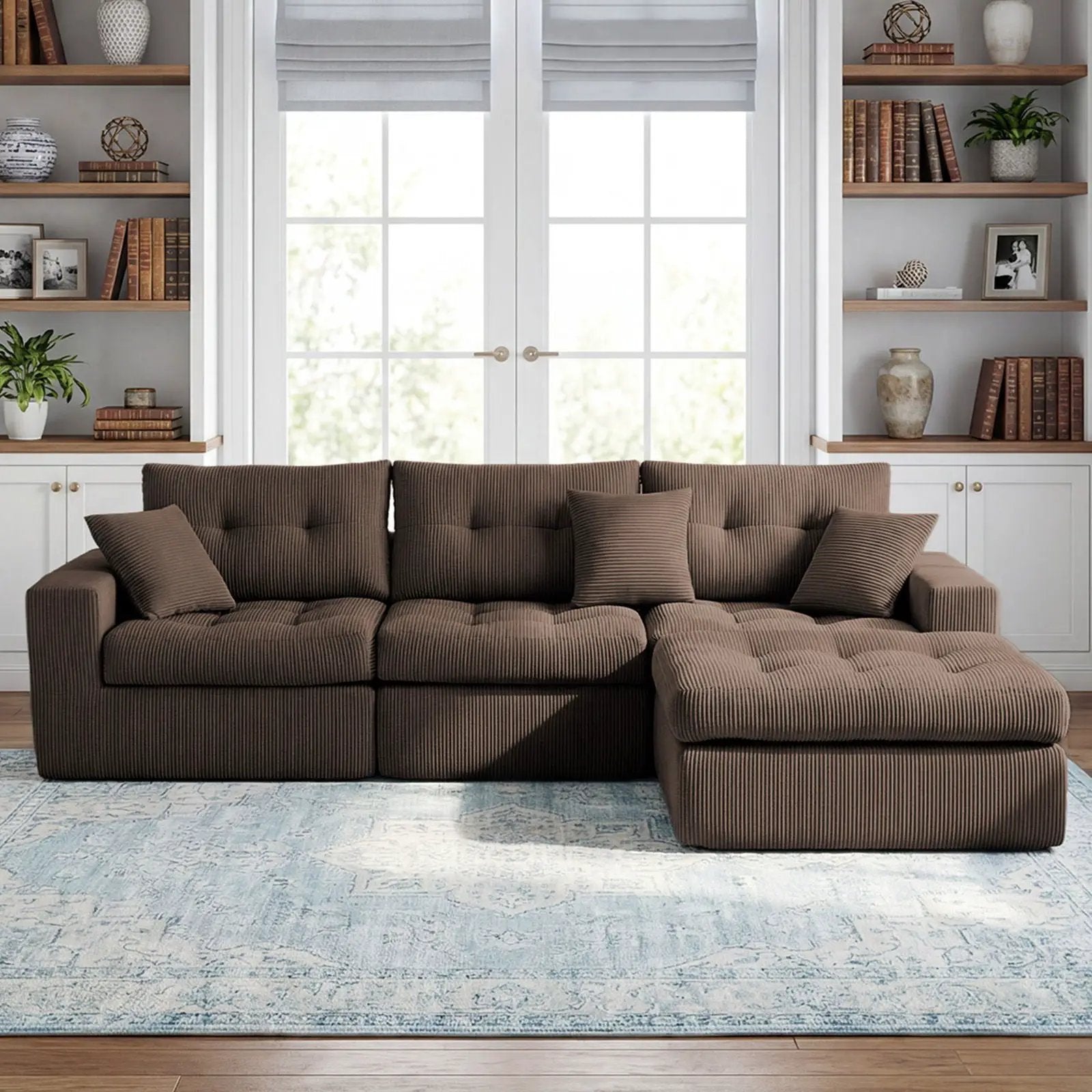 Corner Chaise L-Shaped Sectional Sofa Bed by HouseOfZazla