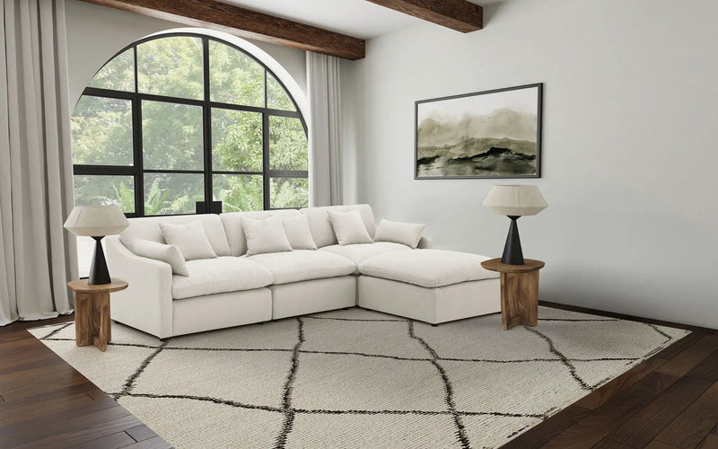 Hobson 4-piece Upholstered Modular Sectional Sofa Ivory by Unique Piece Furniture