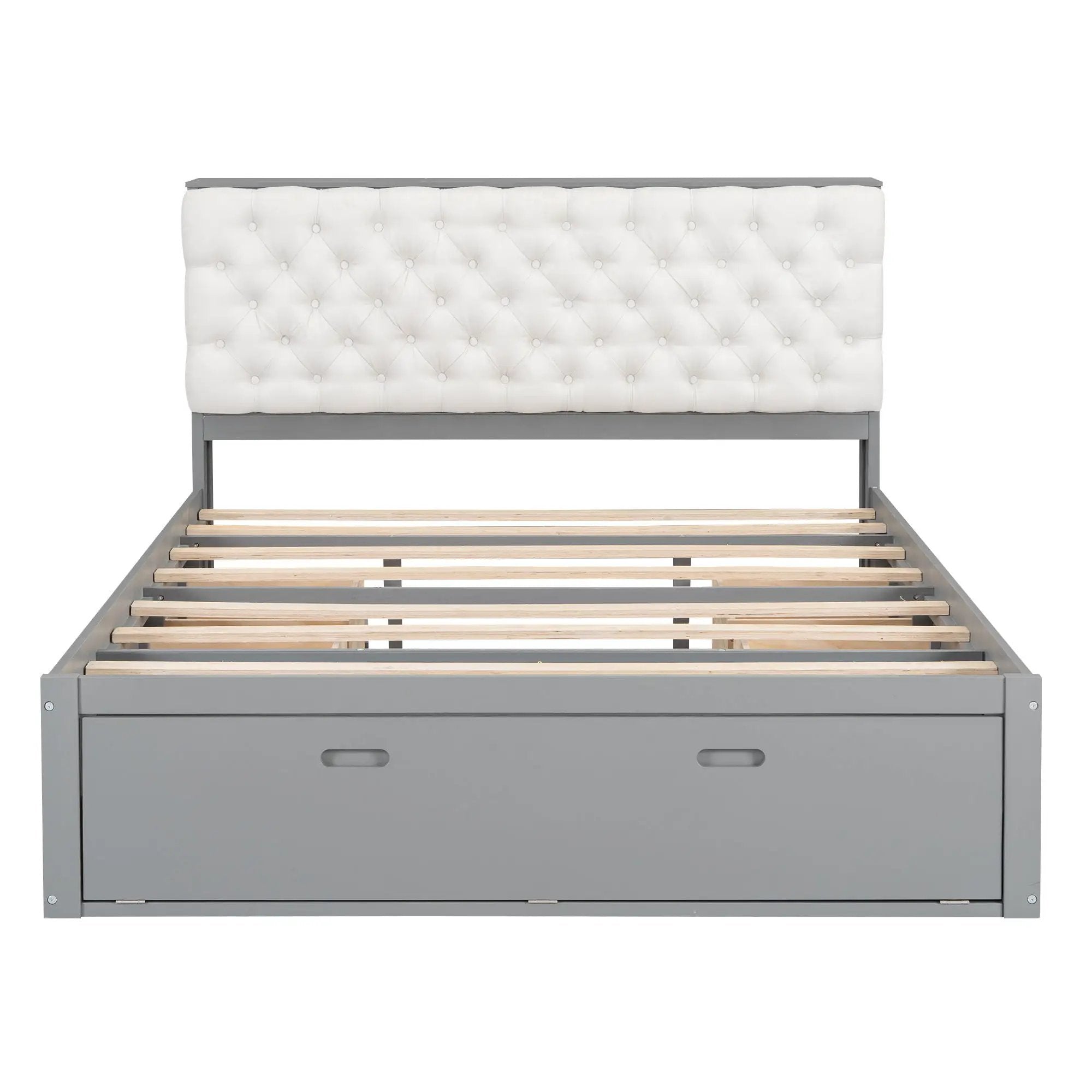Platform Bed With Storage Headboard, Shoe Rack And 4 Drawers by HouseOfZazla