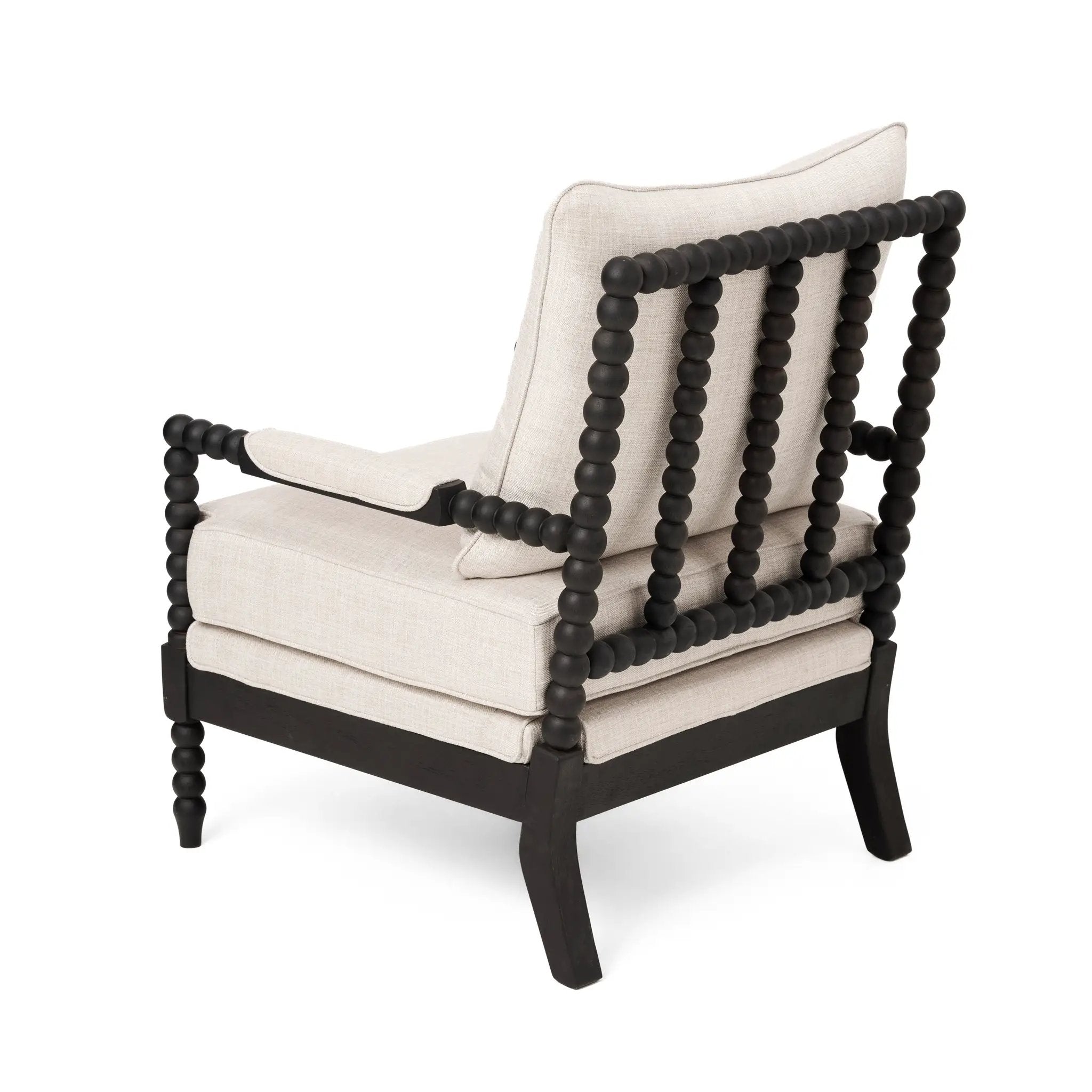 Rubber Wood Accent Chair - Upholstered Fabric Leisure Chair by HouseOfZazla