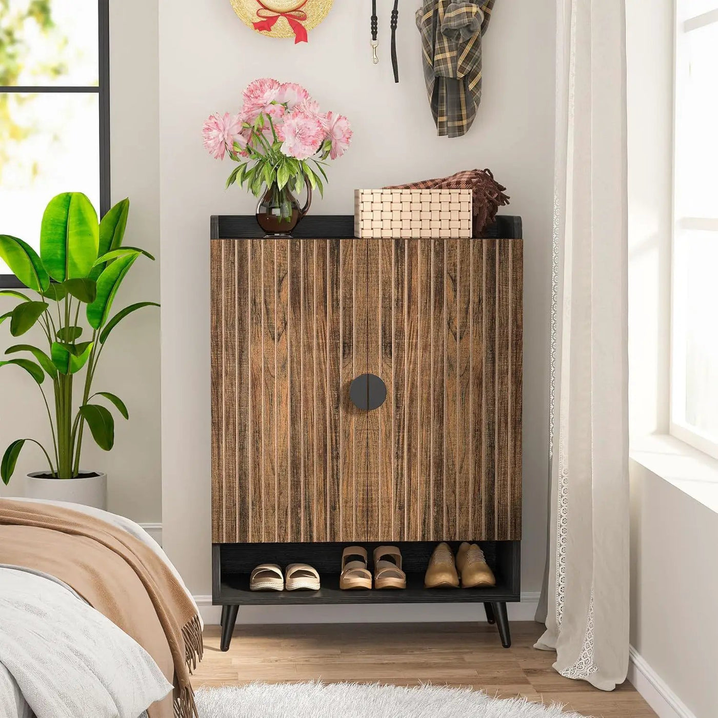 Shoe Cabinet With Doors, 7 Tier Storage Organizer by HouseOfZazla