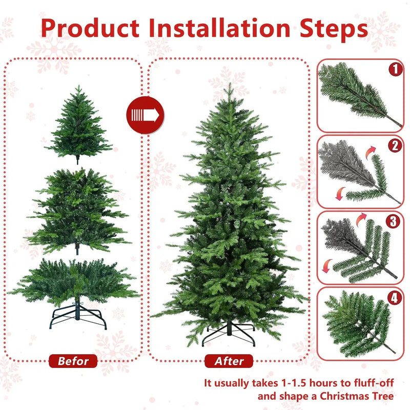 4FT Green PVC and PE Christmas Tree with 919 Tips by HouseOfZazla